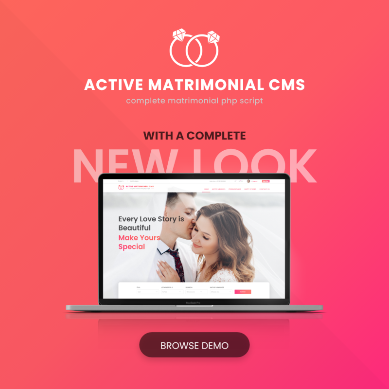 Active Matrimonial CMS v5.0 - Authentic WP