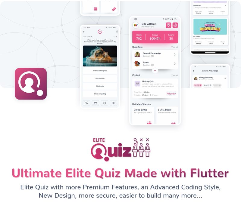 Elite Quiz – Trivia Quiz – Quiz Game – Flutter Full App + Admin Panel v2.0.9 - Authentic WP