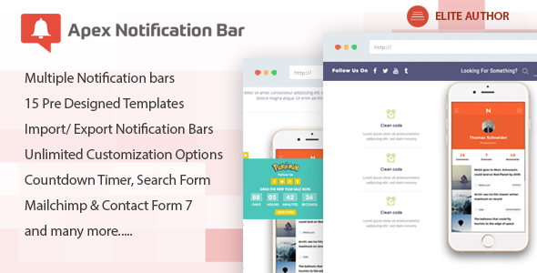 Apex Notification Bar - Responsive Notification Bar Plugin for WordPress v2.1.8 - Authentic WP