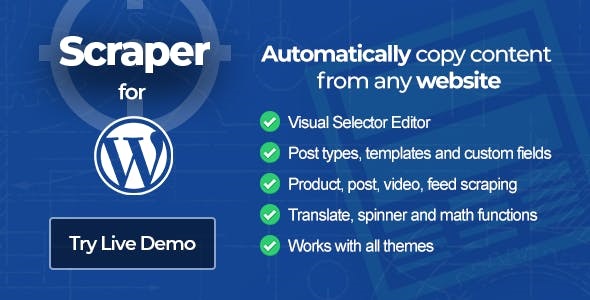 Scraper - Content Crawler Plugin for Wordpress 2.0.4 - Authentic WP