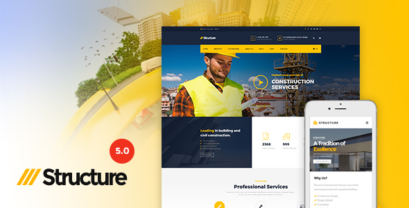 Structure - Construction WordPress Theme v7.3.3 - Authentic WP