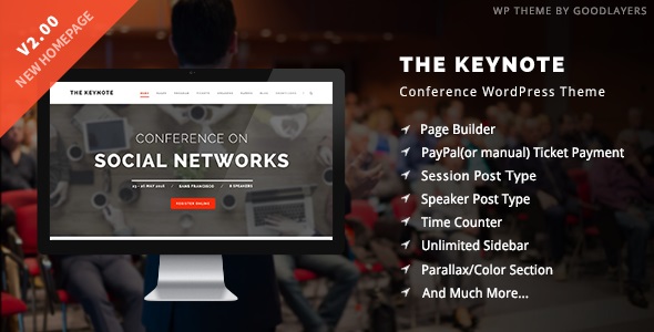 The Keynote - Conference / Event / Meeting WordPress Theme v2.24 - Authentic WP