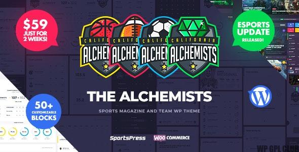 Alchemists v4.5.10- Sports, eSports & Gaming Club and News WordPress Theme - Authentic WP