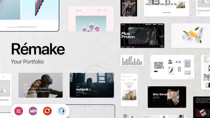 Remake - Minimalist Portfolio WordPress Theme v1.0.10 - Authentic WP