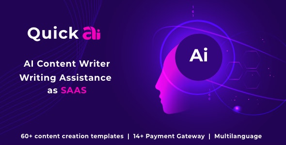 QuickAI OpenAI - AI Writing Assistant and Content Creator as SaaS  3.9 - Authentic WP